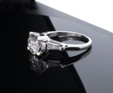 Vintage 1.63ct Brilliant Cut Diamond Platinum Three Stone Ring Size L Val $32280