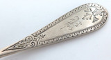 1800s A Stowell & Co USA Coin Silver Nicely Engraved Handle Dessert Spoon.