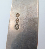 c1840s RARE Albert Cole, NY Set 6 Coin Silver Large Dinner Knives.