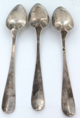 1800s Set 3 Stuttgart ?, Germany FOEHR Large Silver Tablespoons.