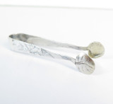 Vintage Miniature Lilypad Tongs in Sterling Silver