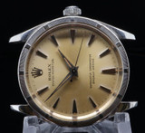 Vintage 1959 Rolex Oyster Perpetual 34mm Steel Tropical Dial Watch Ref 1007