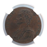 NGC MS 62 BN / 1793 Conder Token. Political & Social Series. 1/2d Isaac Newton.