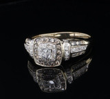 Vintage 0.62ct Diamond Set Ladies 10ct Gold Dress Ring Size U Val $3620