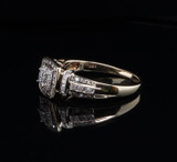Vintage 0.62ct Diamond Set Ladies 10ct Gold Dress Ring Size U Val $3620