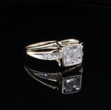 Vintage 1.12ct Diamond Set Ladies 10ct Gold Dress Ring Size R1/2 Val $3305