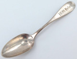Nicely Engraved Handle / 1800s USA Coin Silver E Flint Spoon.