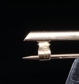 Antique 15ct Gold Handmade 0.80ct Old Cut Diamond Set Bar Brooch Val $5350