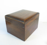 Tiffany & Co Antique Golden Ebony Wooden Storage Box With Key