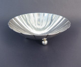 1955-65 Tiffany & Co Sterling Silver Scalloped Bowl On Bun Feet