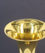 Early - Mid Century Tiffany & Co Gilded Sterling Silver Trumpet Vase 19877
