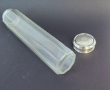 Antique 1918 Gorham, USA Glass Toiletries / Talc Canister w Sterling Silver Lid