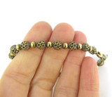 Fine Gold Plated Sterling Silver Filigree Ball bracelet 6.7g 18.5cm