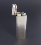 Vintage Stainless Steel Cartier Briquet Lighter With Gold Banding