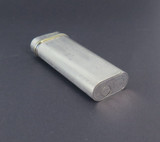 Vintage Stainless Steel Cartier Briquet Lighter With Gold Banding