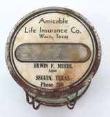 Vintage Amicable Life Insurance Co, Waco Texas, Money Box / Calculator.