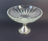 Vintage Mid-Century Glass Candy Compote On Sterling Silver Base By Duchin, USA