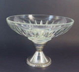 Vintage Mid-Century Glass Candy Compote On Sterling Silver Base By Duchin, USA