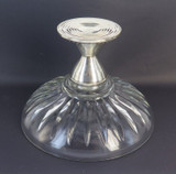 Vintage Mid-Century Glass Candy Compote On Sterling Silver Base By Duchin, USA