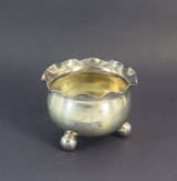 Small 1905 Antique Salt Cellar in Sterling Silver By Walker & Hall