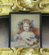 Miniature A.E. Chalon Watercolour of Queen Victoria as Princess Victoria c1823