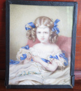 Miniature A.E. Chalon Watercolour of Queen Victoria as Princess Victoria c1823