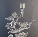 Ornate Vintage Godinger Cherub Candlestick Holder