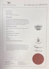 Antique 0.98cttw Old Cut Diamond Set 14ct White Gold Ring Size N Val $11490