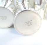 Set of 6 Vintage Homan Plate On Nickel Silver Drinking Tumblers, Made In USA