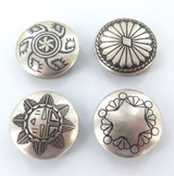 Vintage Sterling Silver Capped Fancy Buttons.