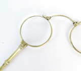 Antique Double Gold Plate Lorgnette (Eye Glasses with Handle)