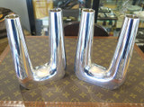 Georg Jensen Sterling Silver Pair of Candle Sticks #1087 Masterpiece Collection