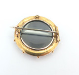 Decorative Antique 18ct Yellow Gold Mourning Photo Brooch 7.5g