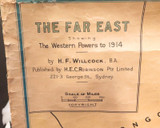 Very Rare c1914 “The Far East. Western Powers to 1914” Large Cloth Back Wall Map