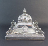 Antique Edwardian English Sterling Silver Inkwell Desk Stand