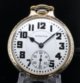 1935 Hamilton 992E Elinvar 16s 21 Ruby Jewels GF Open Faced Pocket Watch