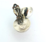 Large Vintage Mexican Sterling Silver Clip On Ball Studs 18.5g