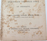 SUPER RARE 1881 QLD Volunteer (Military) Force “Modern Warfare” Booklet / Paper