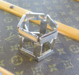 Geometric Georg Jensen Sterling Silver Bracelet Designed by Astrid Fog c1969
