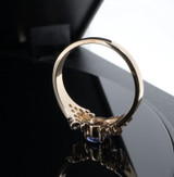 Vintage Tanzanite & 0.45ct Diamond Set 14ct Gold Ring Size N Val $3950
