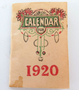 1920 Offical UK Postal Office Wallet / Purse Calendar. Unused.