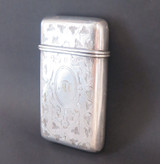 Decoratively Etched Early 1800s American Silver Calling Card Case