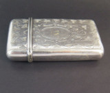 Decoratively Etched Early 1800s American Silver Calling Card Case