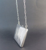 Antique Sterling Silver Coin Purse On Chain, Multiple Compartments