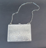 Antique Sterling Silver Coin Purse On Chain, Multiple Compartments