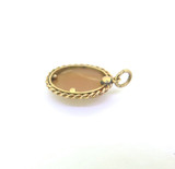 Antique Tiny Cameo Pendant in Pretty 10ct Yellow Gold Frame 1.7g