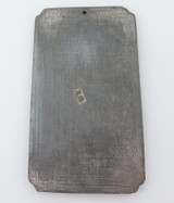 Vintage Chinese Base Metal Large Flat Embossed Stamp. Meaning Unknown.