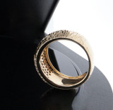 A High Dome 1.00ct G Si Diamond Set 14ct Yellow Gold Ring Size P1/2 Val $5965