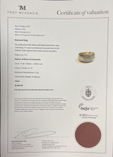 A High Dome 1.00ct G Si Diamond Set 14ct Yellow Gold Ring Size P1/2 Val $5965