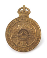 WW1 Returned From Active Service AIF #212191 Badge.